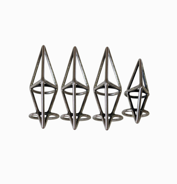 Dipyramid Nail Ring - Silver