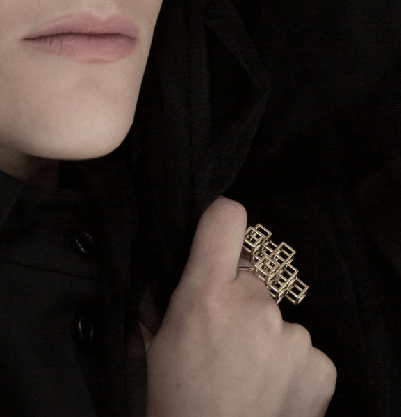 Cube System Ring - Brass