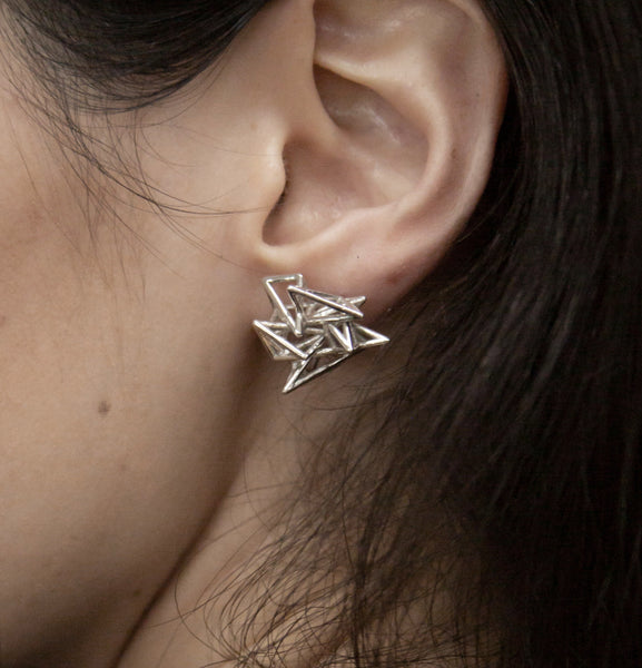 Pyramid Cage Earrings